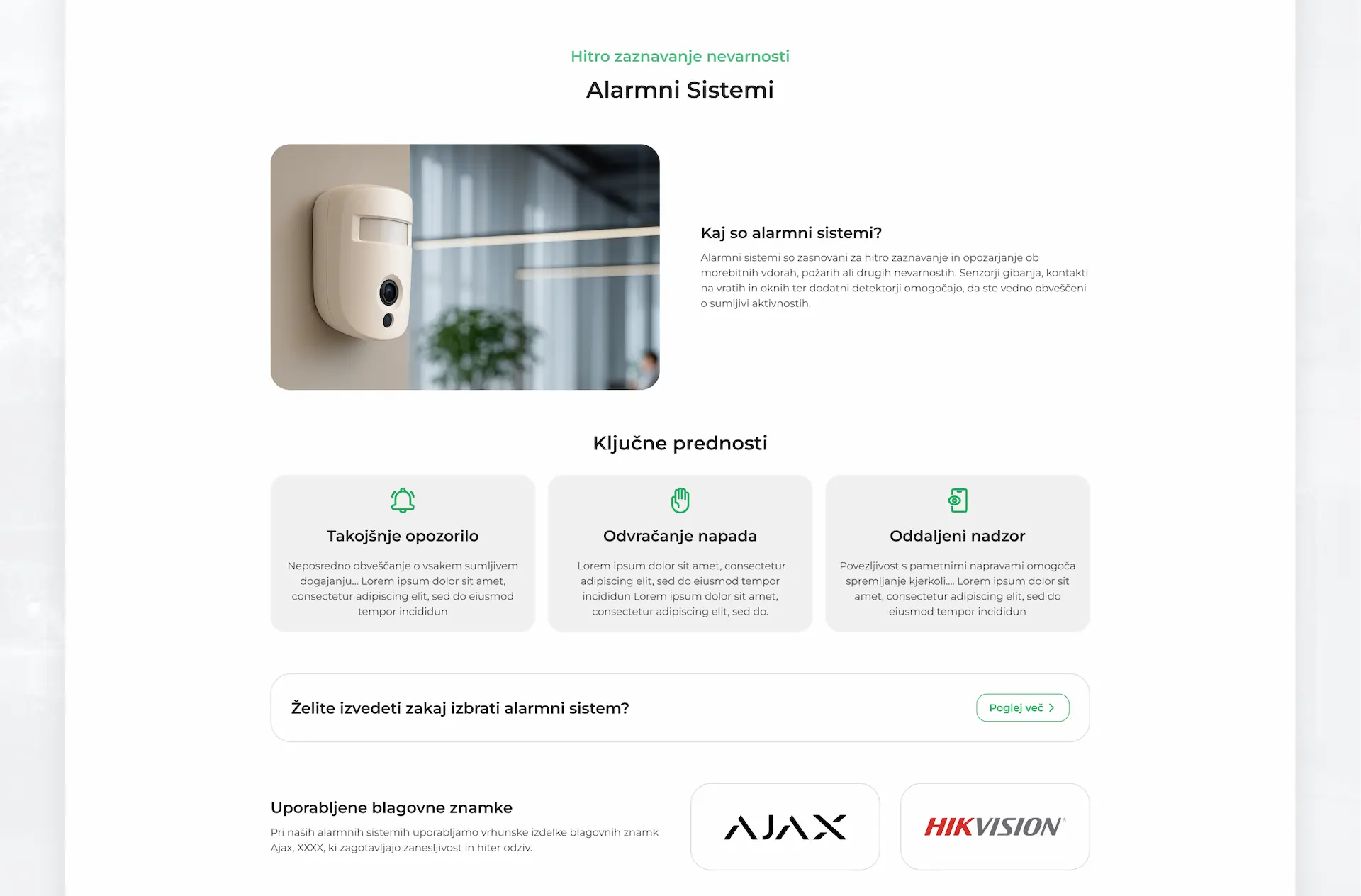 Moj alarm website